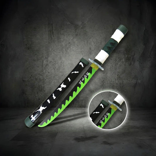 SANEMI Wooden Katana 42cm with Stand (Demon Slayer)