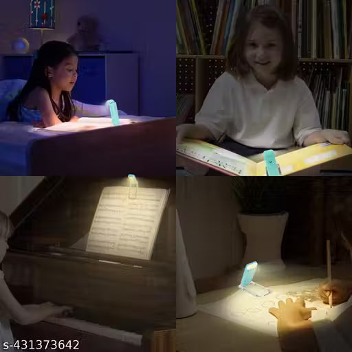 USB Rechargeable Book Light,3 Brightness Levels & 3 Color LED Clip on Reading Lights for Books (Blue)