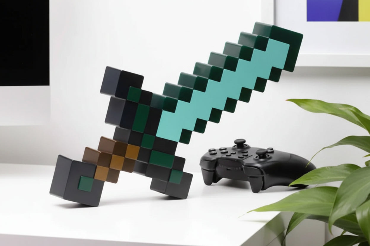 Minecraft Diamond Sword USB Desk LED Night Light - 14 Inch ( limited edition)