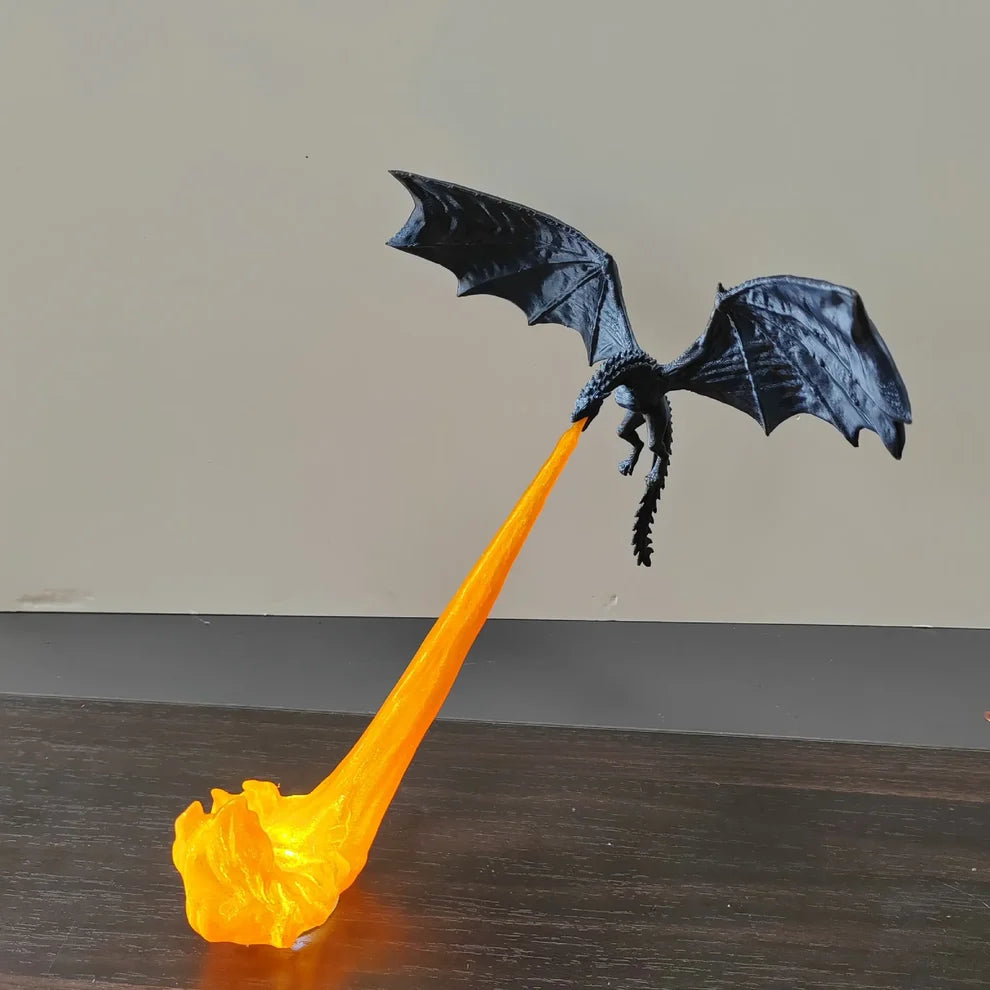Epic Fire-Breathing Dragon LED Statue limited edition