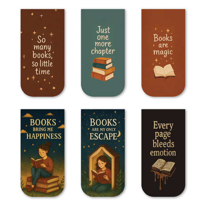Book Lovers Aesthetic Magnetic Bookmarks