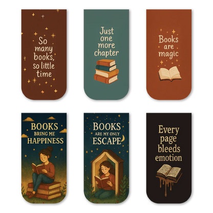 Book Lovers Aesthetic Magnetic Bookmarks