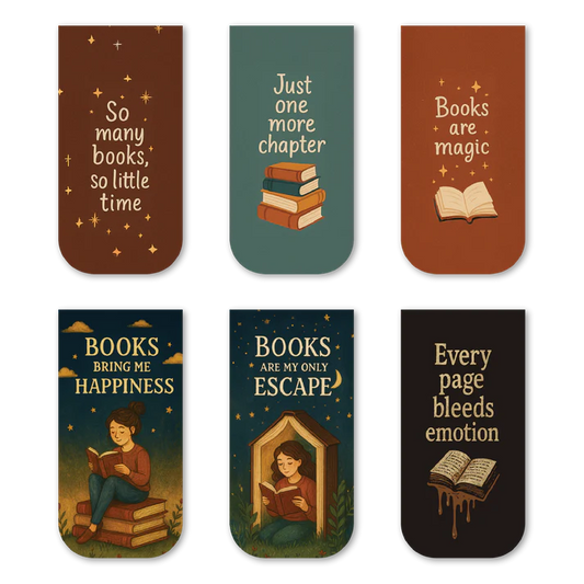 Book Lovers Aesthetic Magnetic Bookmarks