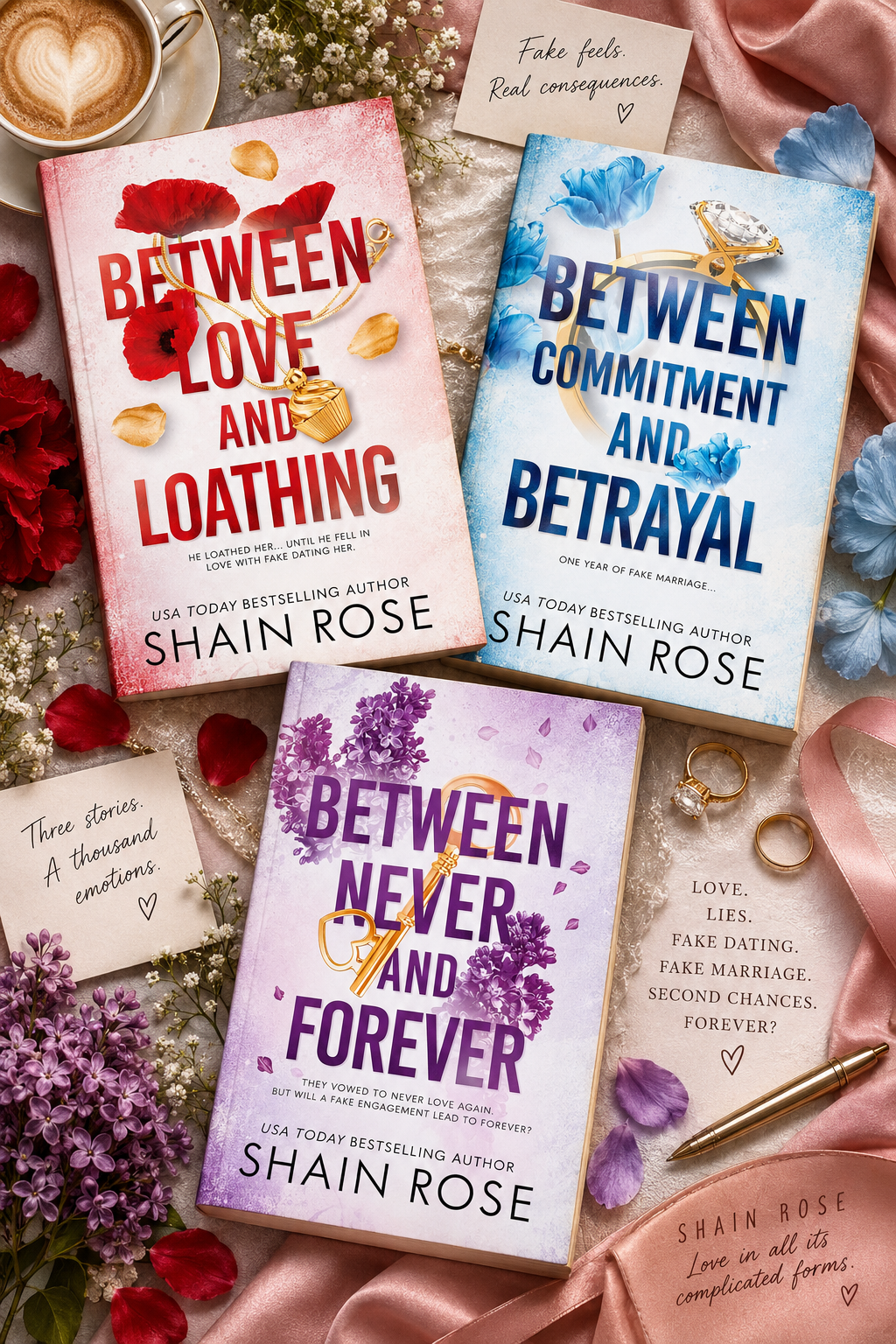 [COMBO] Shain Rose 3 Books: Between Love and Loathing, Between Commitment and Betrayal, Between Never and Forever