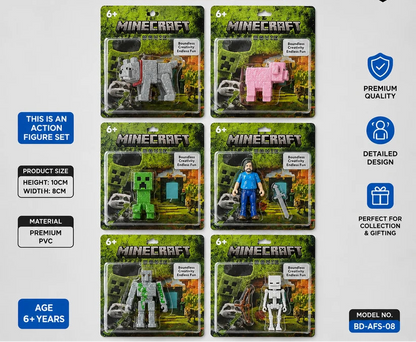 Minecraft House set of 6 Single pcs Figures