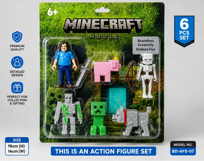 Minecraft Trending Set of 6 Action Figures Limited Edition