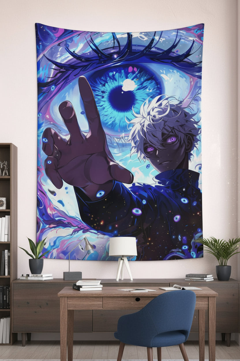 Jujutsu Kaisen Infinite Void Eye Wall Tapestry for Home Bedroom Living Room