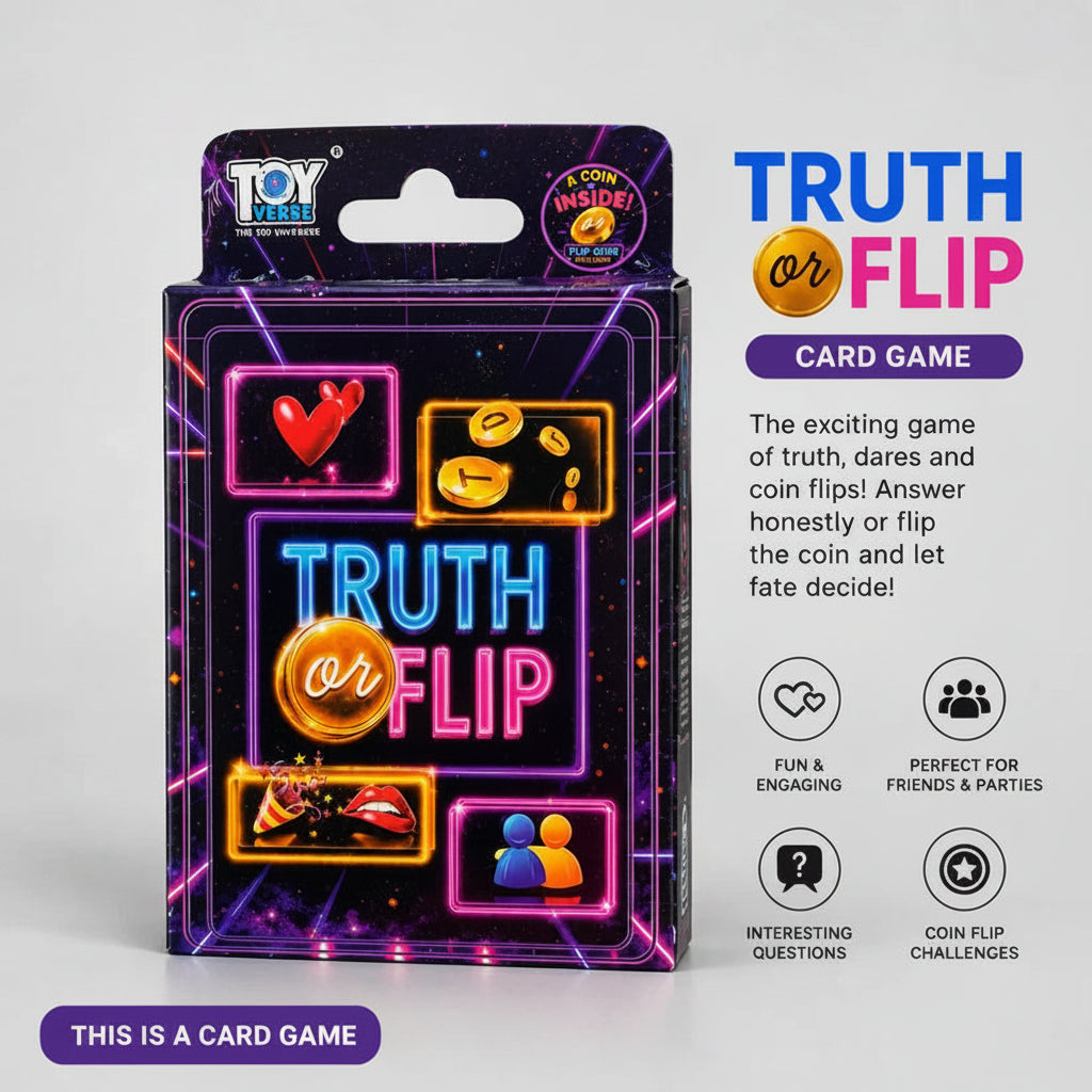 Truth or Flip Trending party Games - Card Games Pack of 3