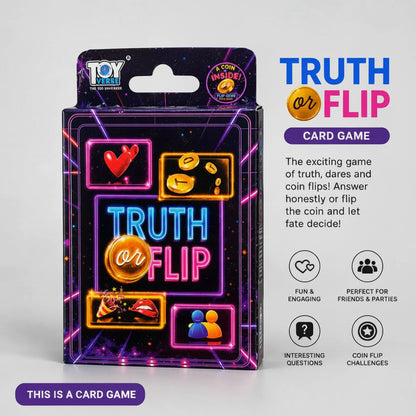Truth or Flip Trending party Games - Card Games Pack of 3