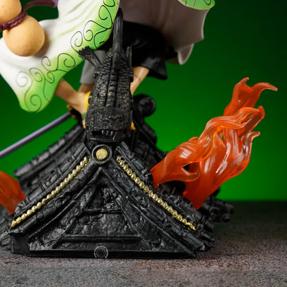 One Piece Roronoa Zoro On Roof Combat Mode Anime Action Figure 34 cm