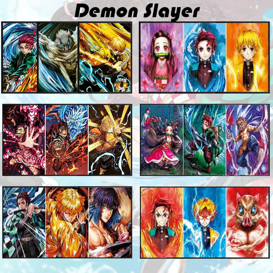 Demon Slayer 3d Poster Mix Pack of 5 OPP Packing