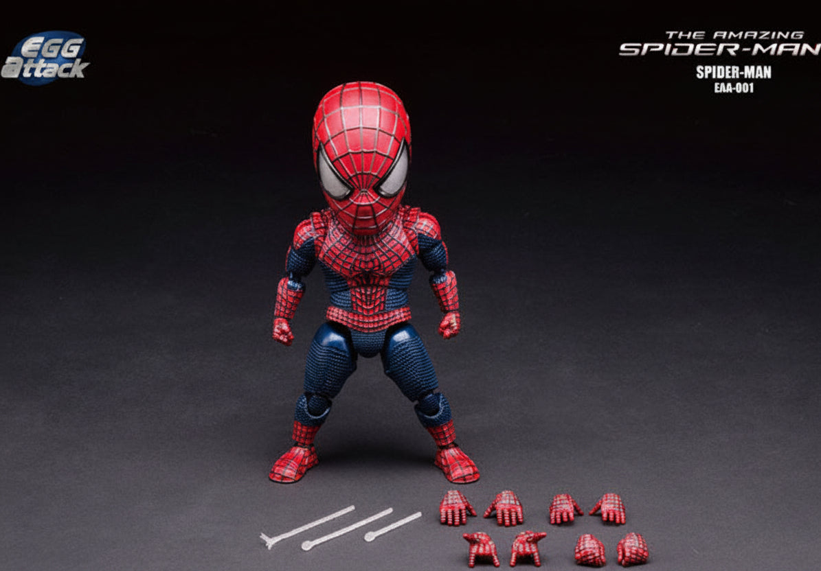 Amazing Mini Spider-Man Egg Attack Action Figure with full articulation, interchangeable