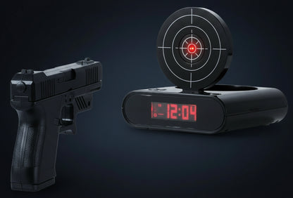 Gun Alarm Clock Lock N' load Target Alarm Clock/Creative Clock - Black