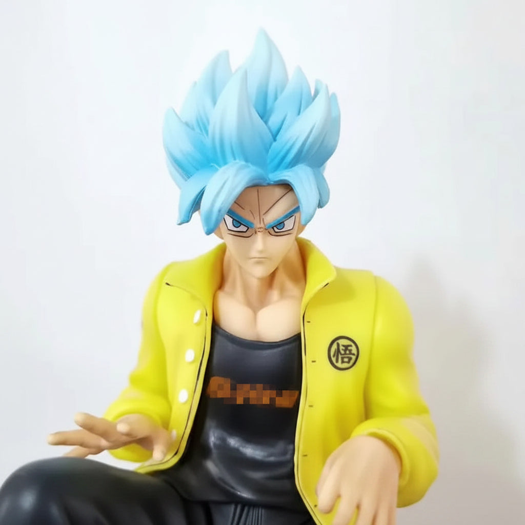 DBZ Sitting Son Goku Collectible Action Figure 23cm