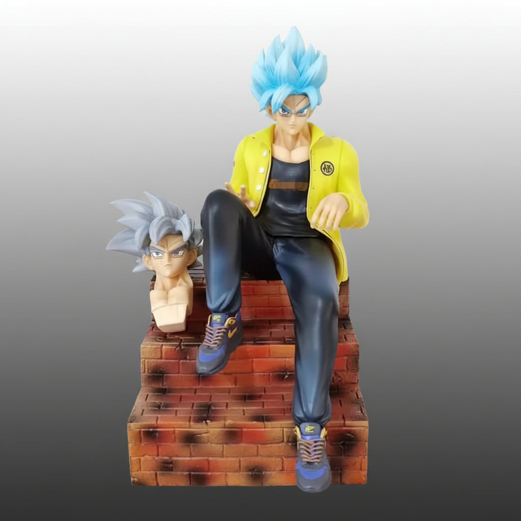 DBZ Sitting Son Goku Collectible Action Figure 23cm