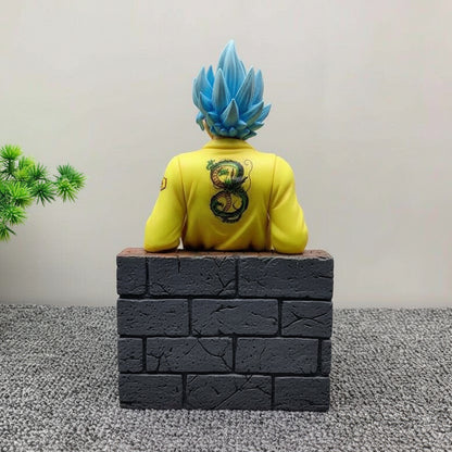 DBZ Sitting Son Goku Collectible Action Figure 23cm