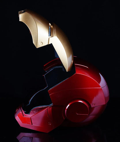 Iron Man Helmet MK 5 / Mark V Jarvis Luminous Manual Opening and Closing Wearable Cool  Cosplay Mask