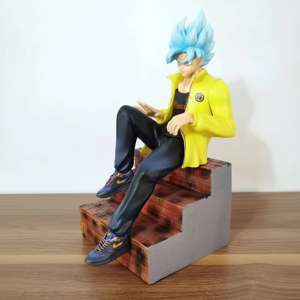 DBZ Sitting Son Goku Collectible Action Figure 23cm