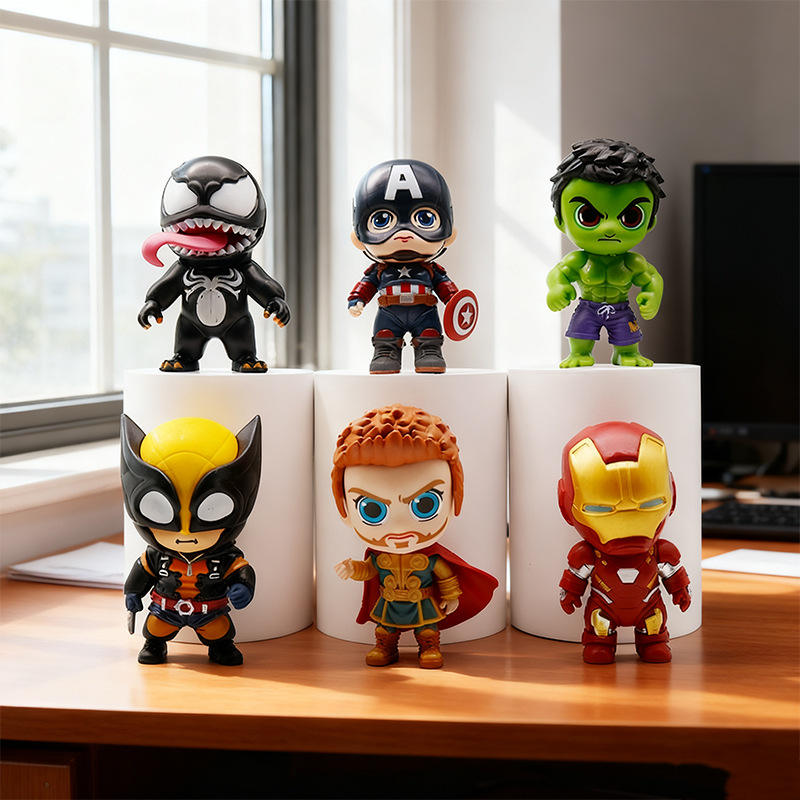 Cool Anime Marvel Miniature Action Figures Set of 6 Characters