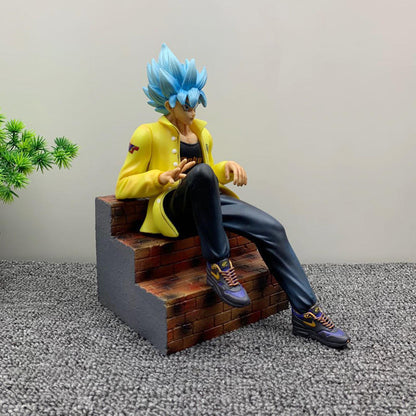DBZ Sitting Son Goku Collectible Action Figure 23cm