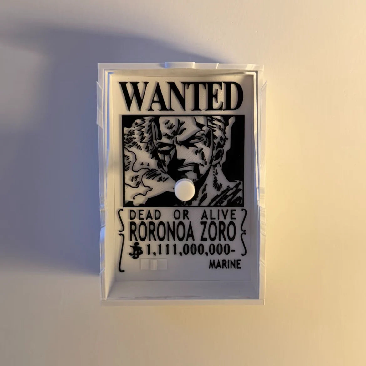 Roronoa Zoro Shadow Wall Lamp One Piece Anime 3D LED Illusion Night Light, USB Powered,Touch Control