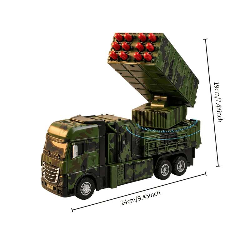Military RC Missile Launcher Truck for Kids | Rechargeable Army Toy Car