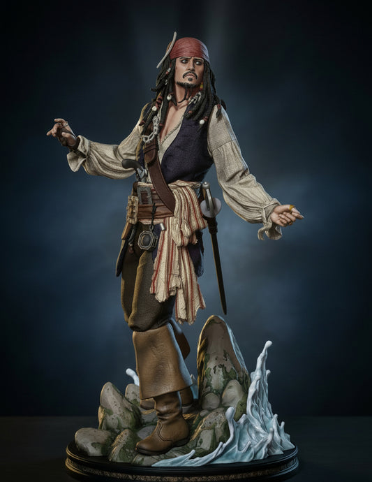 Jack Sparrow – Pirates of the Caribbean 1/6 Scale 3d printed Resin Statue By Tibs 3D Studio – Premium Collector Edition