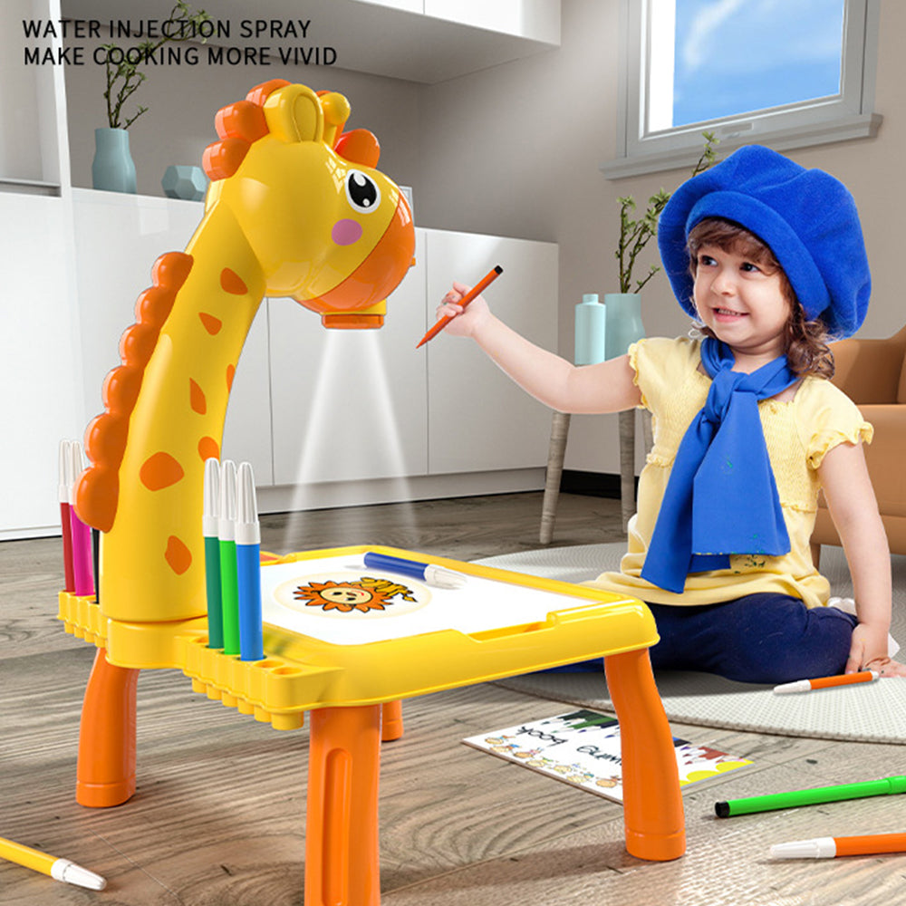 Smart Tracing Drawing Projector Toy – Fun & Easy Painting for Kids! - Drawing Set with 24 Patterns, Stencils & Markers - Adjustable Focus Creative Art Toy for Kids 3+ Years🎨🖌️✨