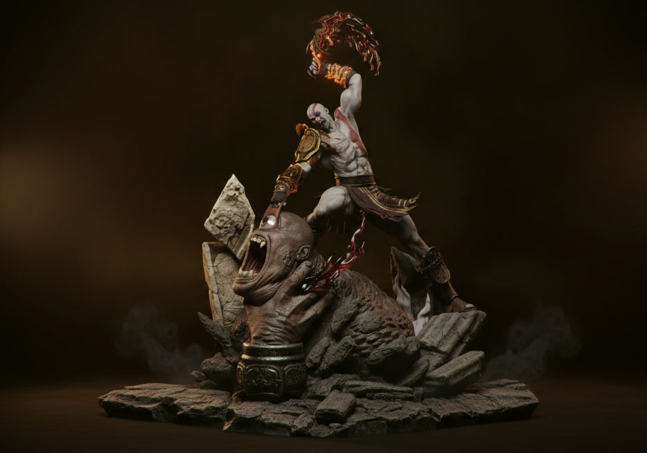 Kratos Resin Statue 1/6 Scale 3D Printed Figure by Tibs 3D Studio – Premium Collector Edition