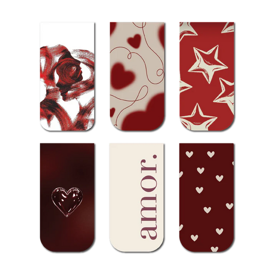 Amor – Romantic Magnetic Bookmark Set of 6