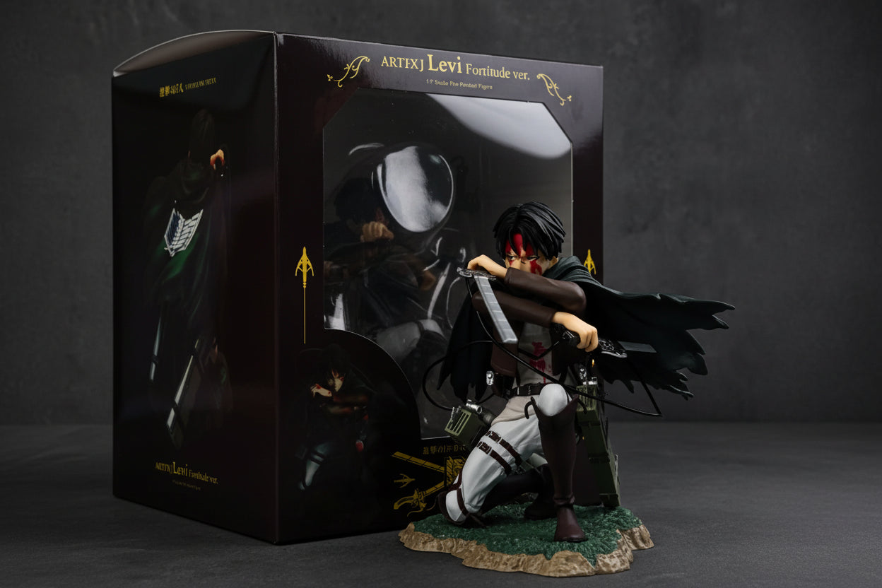 Levi Ackerman Fortitude Sitting AOT Action Figure 17 cm