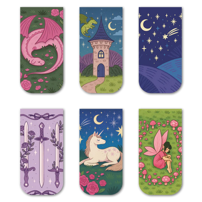 Fantasy Books Magnetic Bookmark (Set of 6)