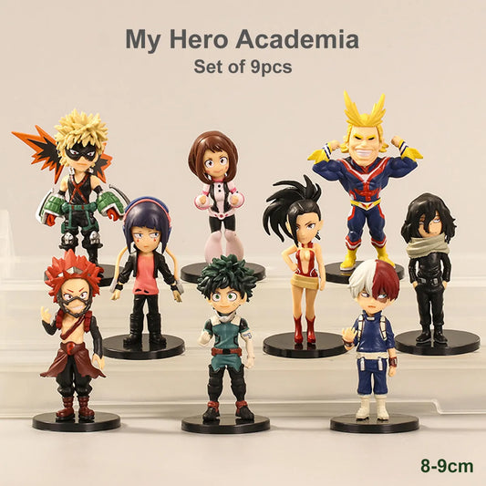 My Hero Academia Set of 9pcs Anime Action Figure