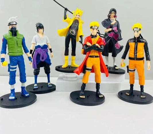 Naruto Series : Naruto 6 Character Set - 17cm Action Figure