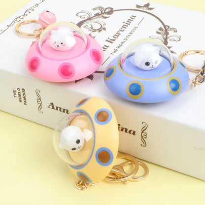 UFO Glow Mini Spaceship Starlight Keychain ( limited edition )