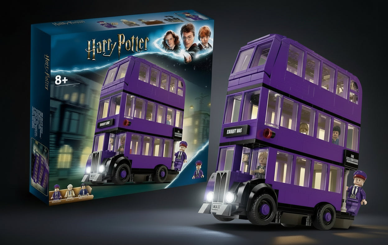 Harry Potter Knight Bus Adventure, Magic Vehicle Building Blocks Set Toy (Boxed)