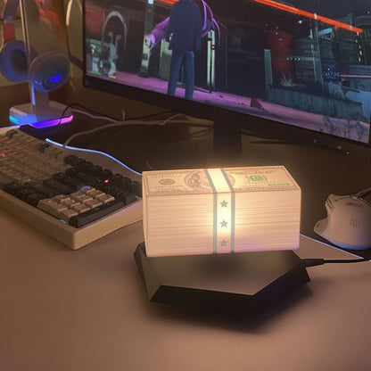 360° Levitating Money Floating GTA Cash Lamp - Levitating Money Stack LED Night Light for Gamers (Limited Edition) Pre-Order Only/-