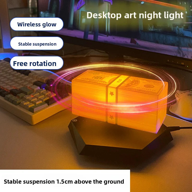 360° Levitating Money Floating GTA Cash Lamp - Levitating Money Stack LED Night Light for Gamers (Limited Edition) Pre-Order Only/-