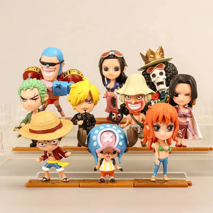 One Piece 10pcs Miniature Set 8-9cm