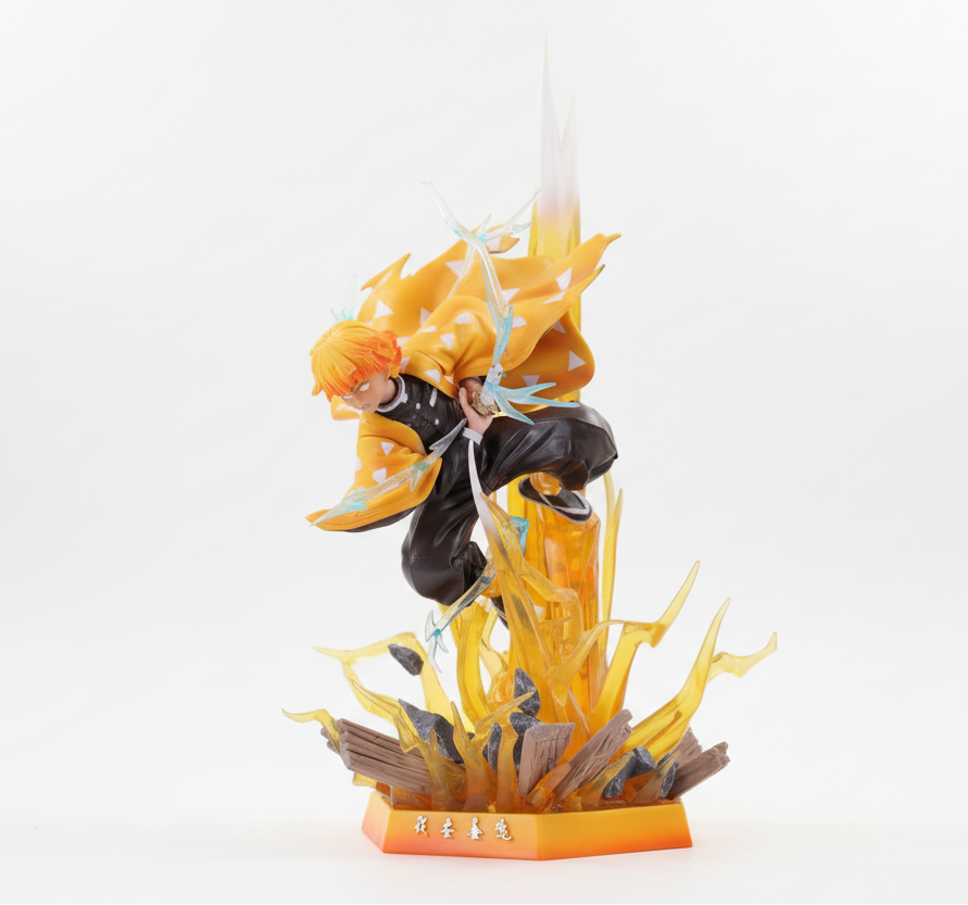 Demon Slayer Zenitsu Agatsuma Anime Action Figure Inbuilt Lights 32 Cms