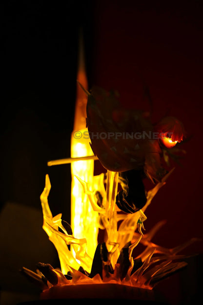 Demon Slayer Zenitsu Agatsuma Anime Action Figure Inbuilt Lights 32 Cms