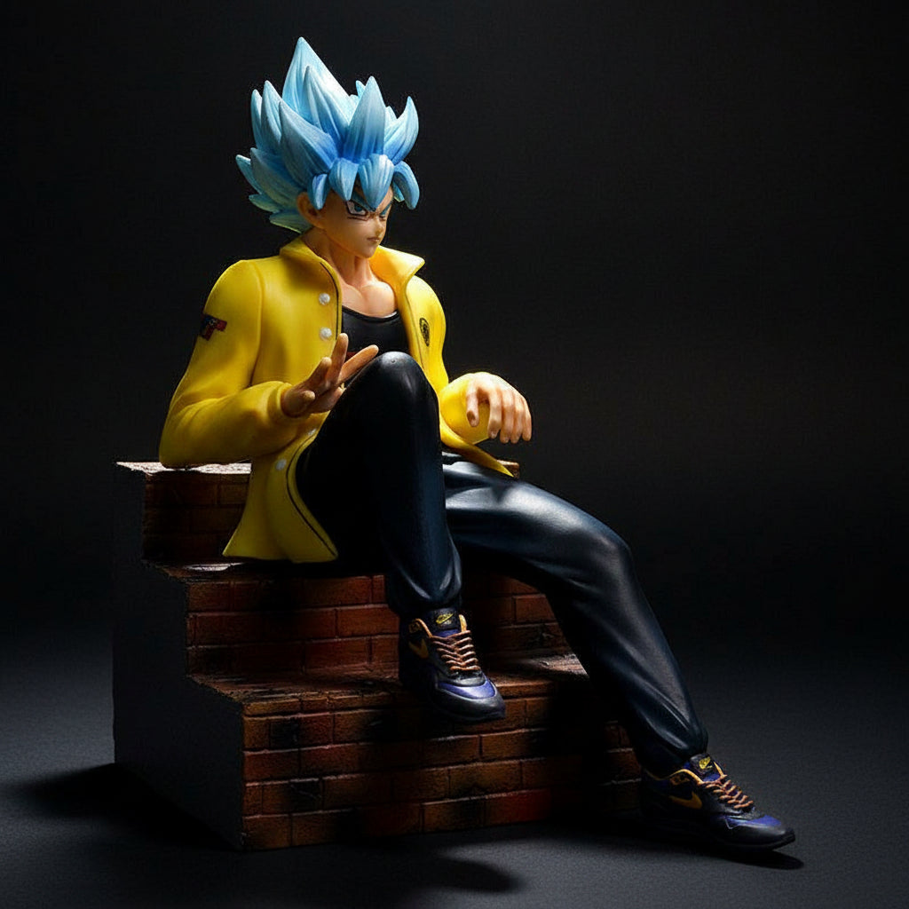 DBZ Sitting Son Goku Collectible Action Figure 23cm