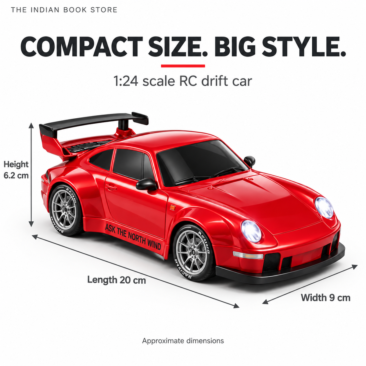 1:24 Drift RC Car Porsch 993 – Red