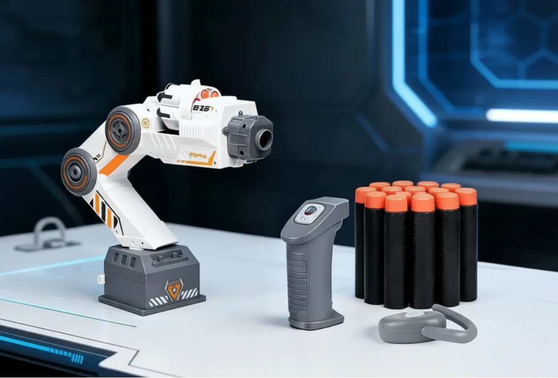 Smart Shoulder Blaster Robotic Motion Tracking Toy with Remote Control & 10 Soft Bullets