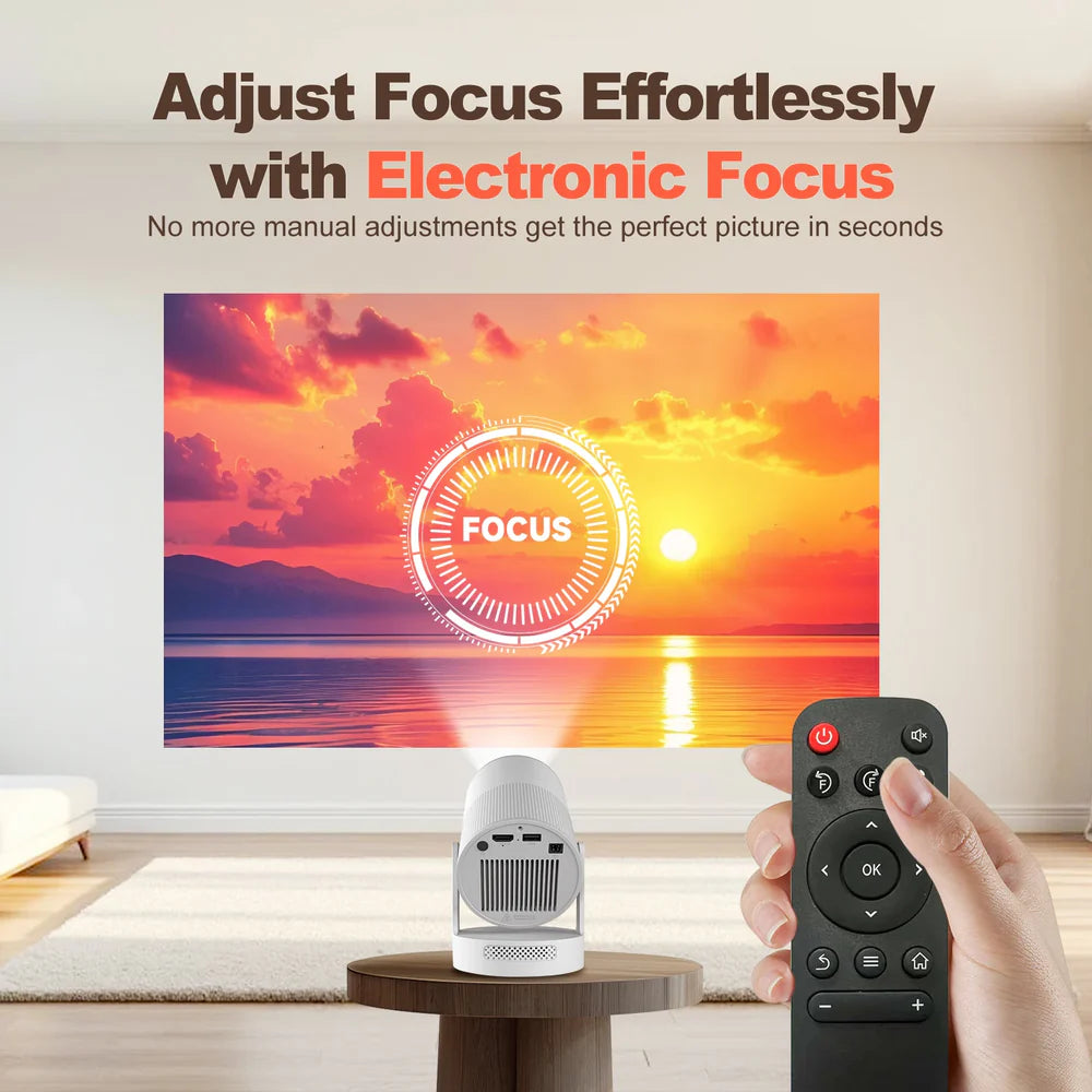 Smart 4K Ultra HD LED Home Cinema Projector: Netflix, Prime, OTT & Education