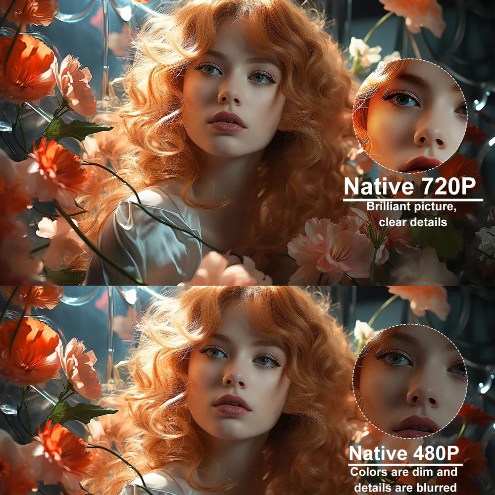 Smart 4K Ultra HD LED Home Cinema Projector: Netflix, Prime, OTT & Education