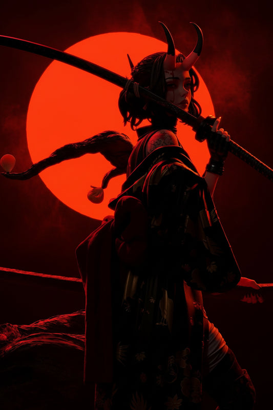 One Grace and Tear 3D Printed Resin Statue By Tibs 3D Studio – Premium Samurai Art Collector Edition