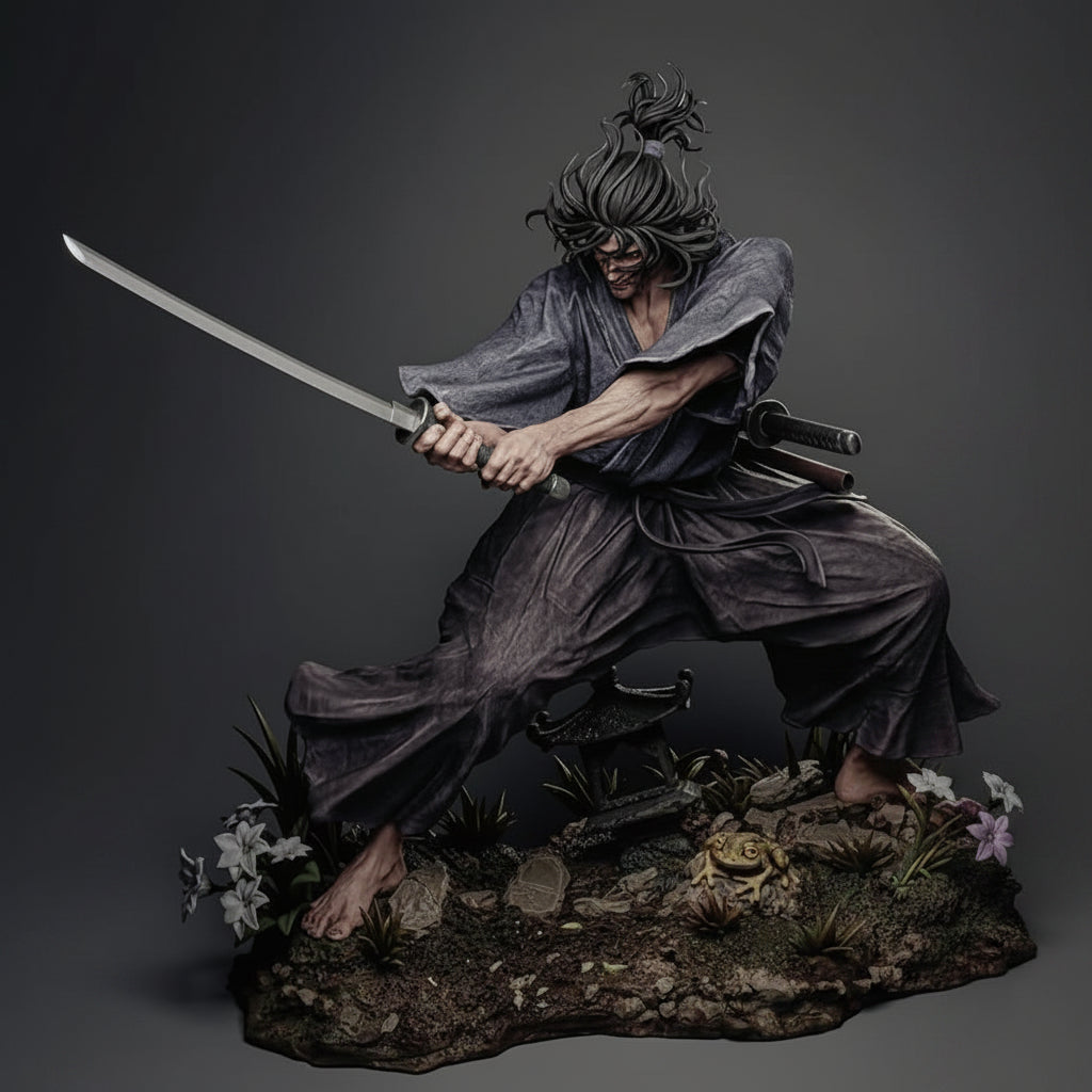 Miyamoto Musashi 3D Printed Resin Statue By Tibs 3D Studio – Legendary Samurai Collector Edition