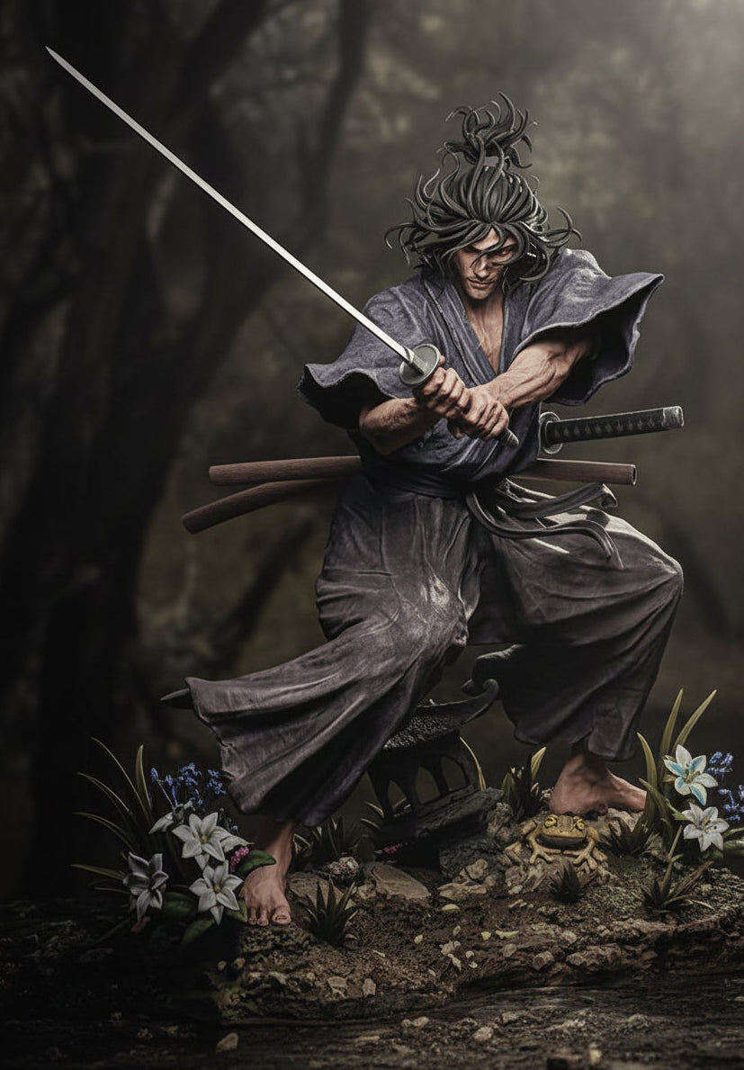 Miyamoto Musashi 3D Printed Resin Statue By Tibs 3D Studio – Legendary Samurai Collector Edition