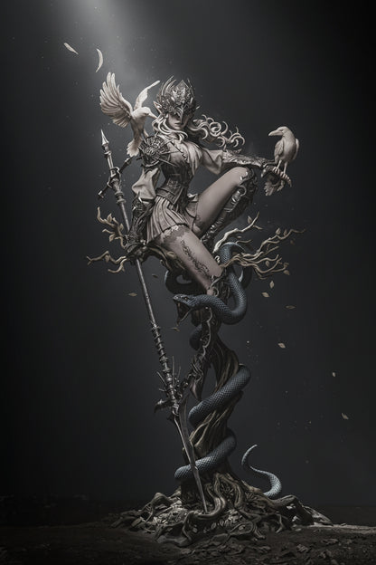 Lenora Queen of Crows Statue – 3D Printed Resin Collectible By Tibs 3D Studio